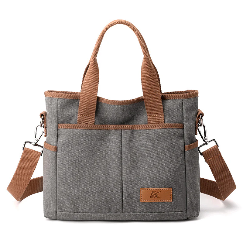 Trendy Style Canvas Messenger Bag for Women - Image 6