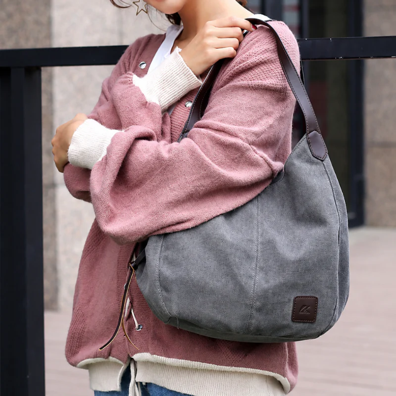 Willow Canvas Organizer Shoulder Bag - Image 4