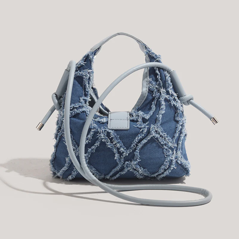 Women’s Crescent Moon Denim Handbag - Image 2