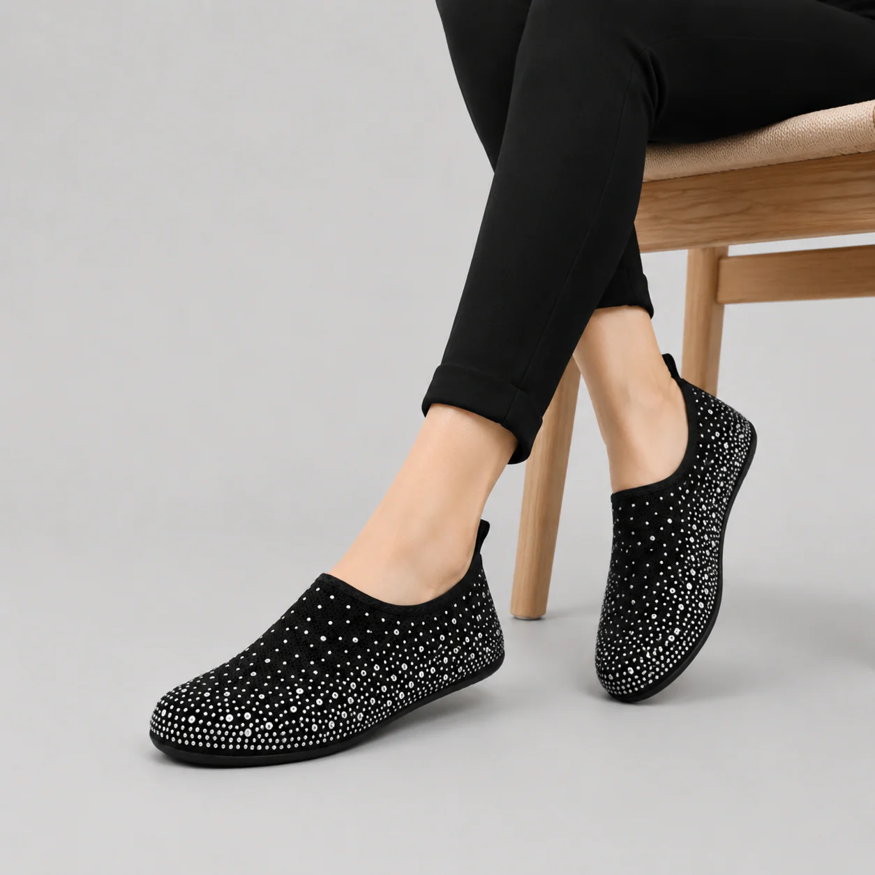 Women’s Mesh Rhinestone Fisherman Pumps - Image 4