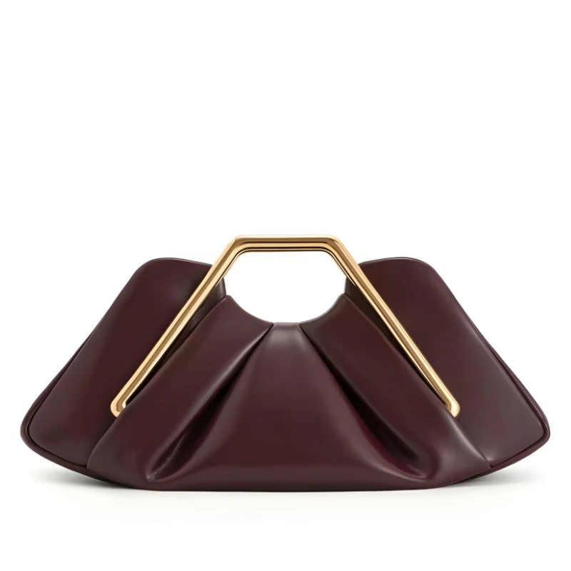 Women’s Pleated Ring Handle Cloud Handbag - Image 6