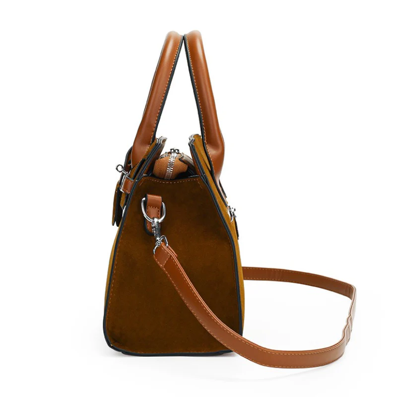 Women’s Suede Platinum Handbag - Image 2