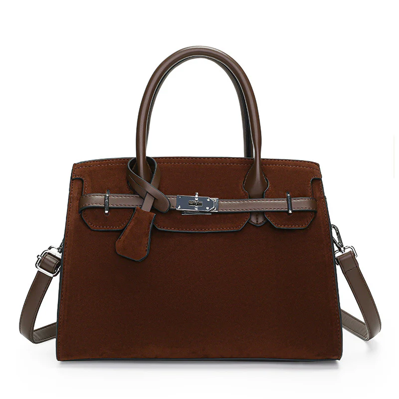 Women’s Suede Platinum Handbag - Image 5
