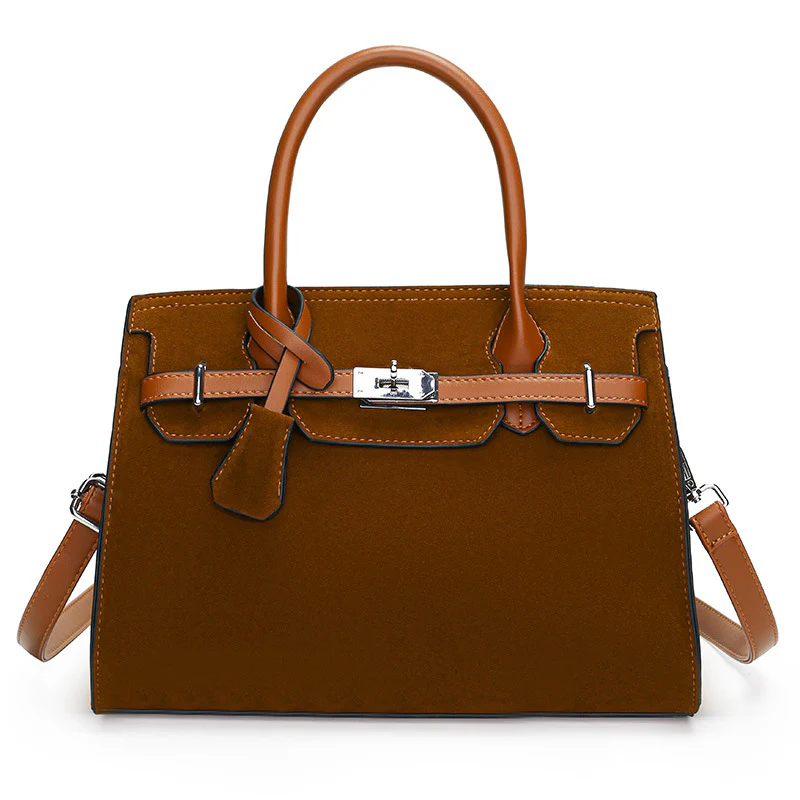 Women’s Suede Platinum Handbag - Image 7