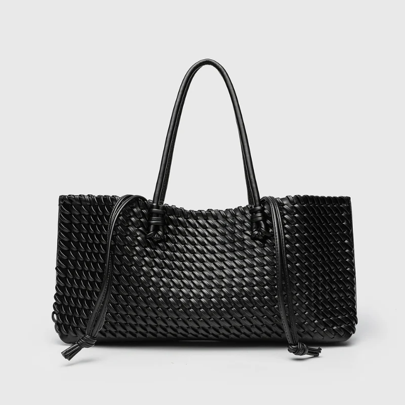 Women's Artisanal Large Woven Texture Tote Bag - Image 6