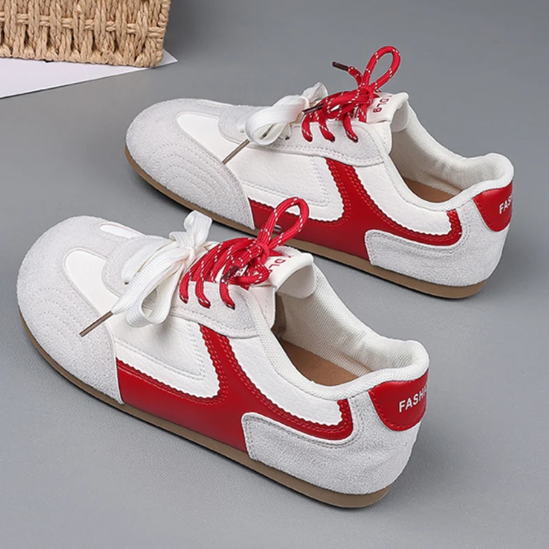 Women's Casual Textured Double Lace Fashion Sneakers - Image 3