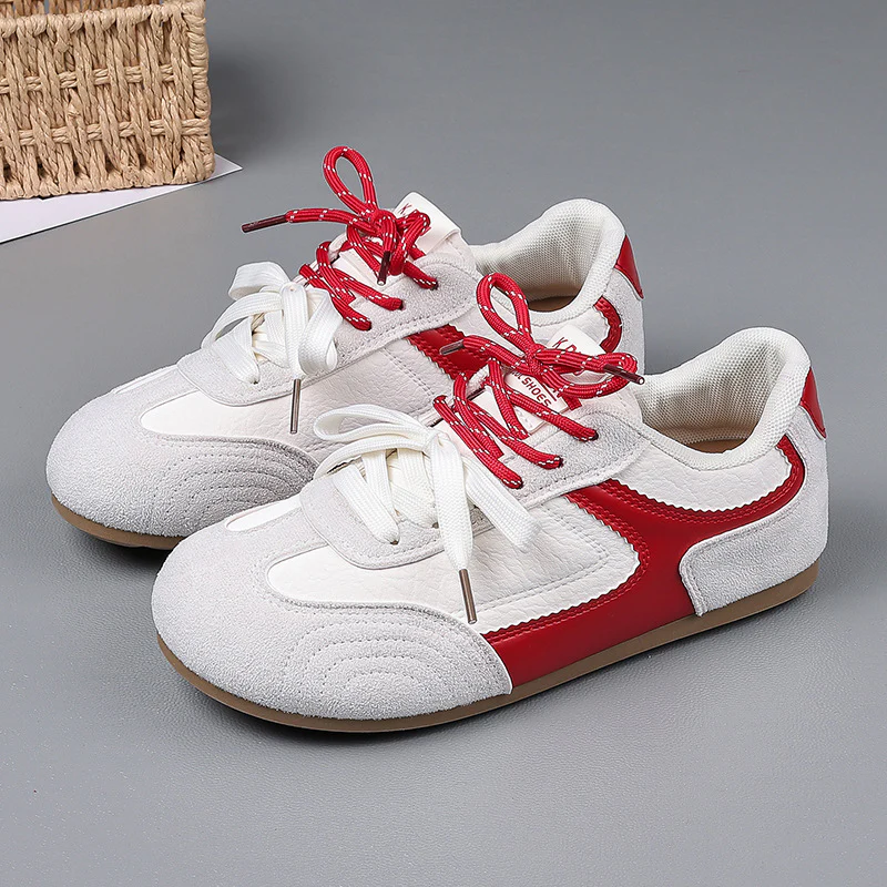 Women's Casual Textured Double Lace Fashion Sneakers - Image 5