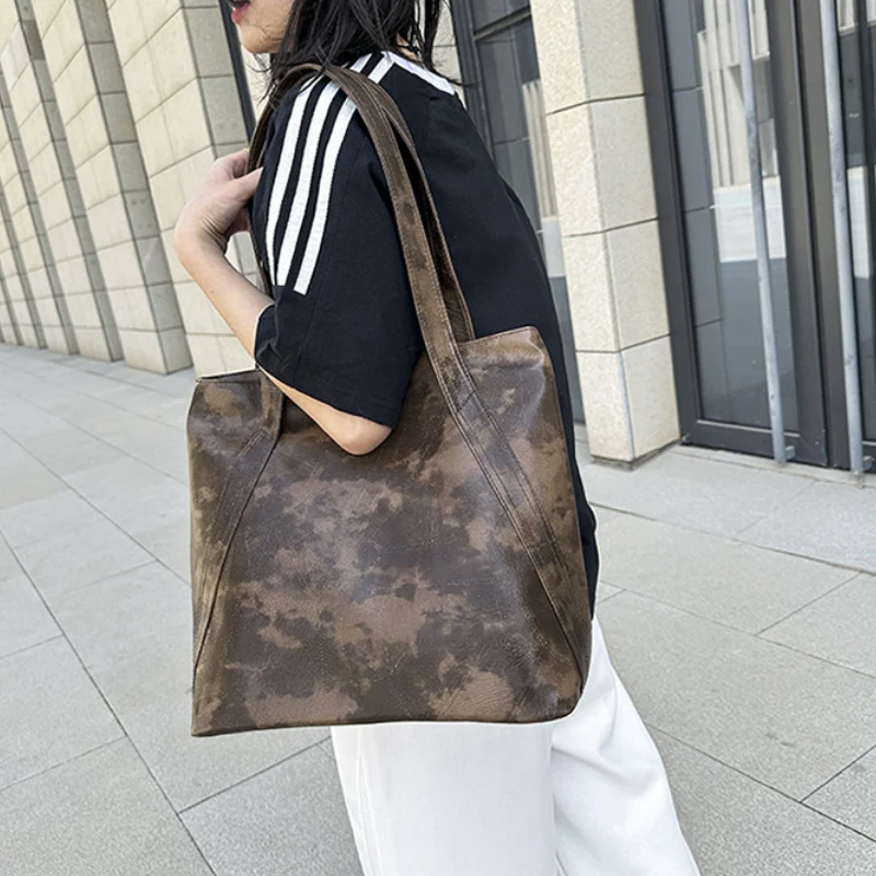 Women's Edgy Distressed Texture Shoulder Bag - Image 4