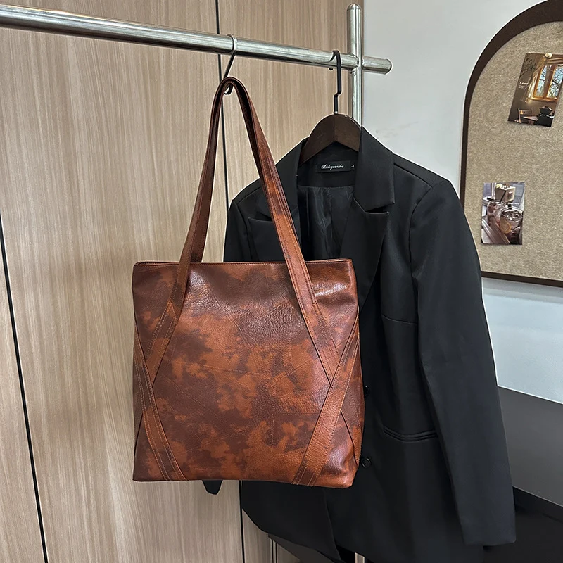Women's Edgy Distressed Texture Shoulder Bag - Image 6