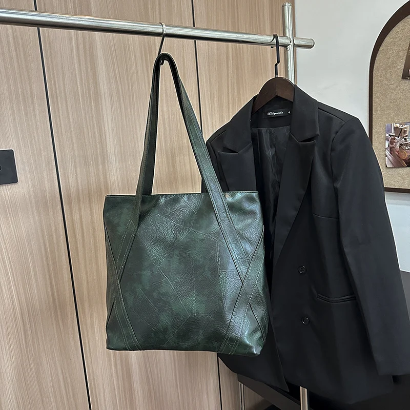 Women's Edgy Distressed Texture Shoulder Bag - Image 7