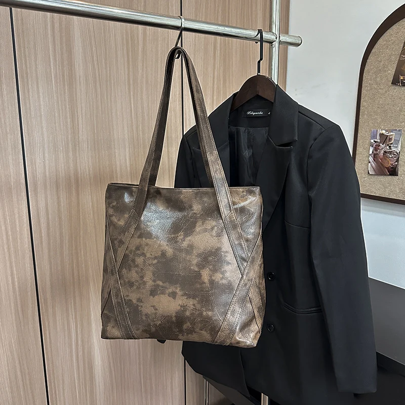 Women's Edgy Distressed Texture Shoulder Bag - Image 8