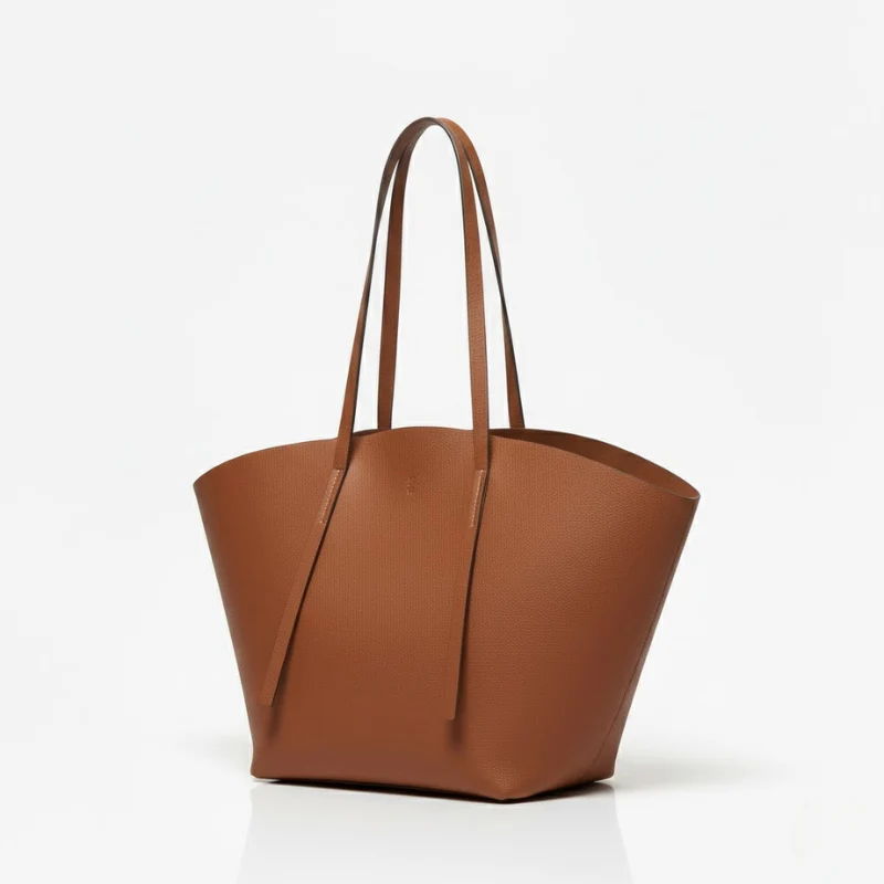 Women's Sculpted Winged Minimalist Large Tote Bag - Image 2