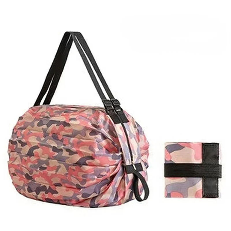 Women's Versatile Camo Print Pleated Foldable Shoulder Bag - Image 5